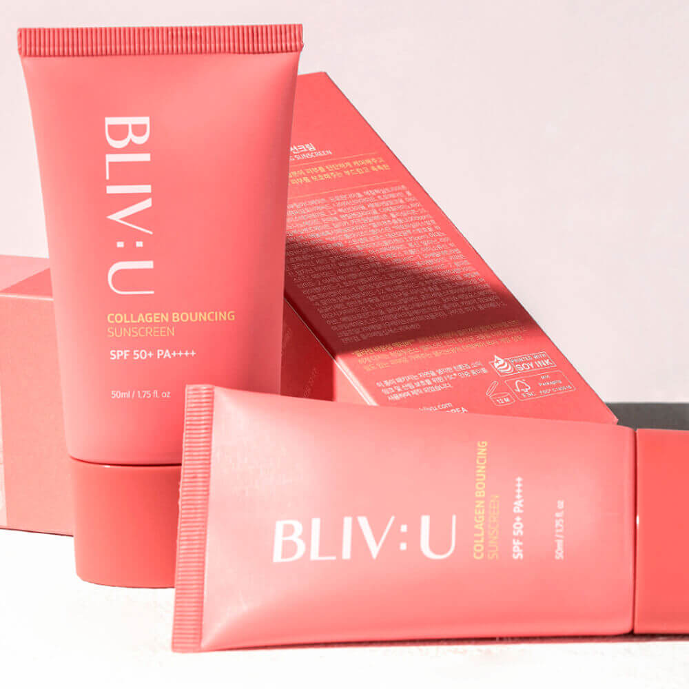 Коллагеновый солнцезащитный крем с пептидами BLIV:U Collagen Bouncing Sunscreen SPF50+PA++++