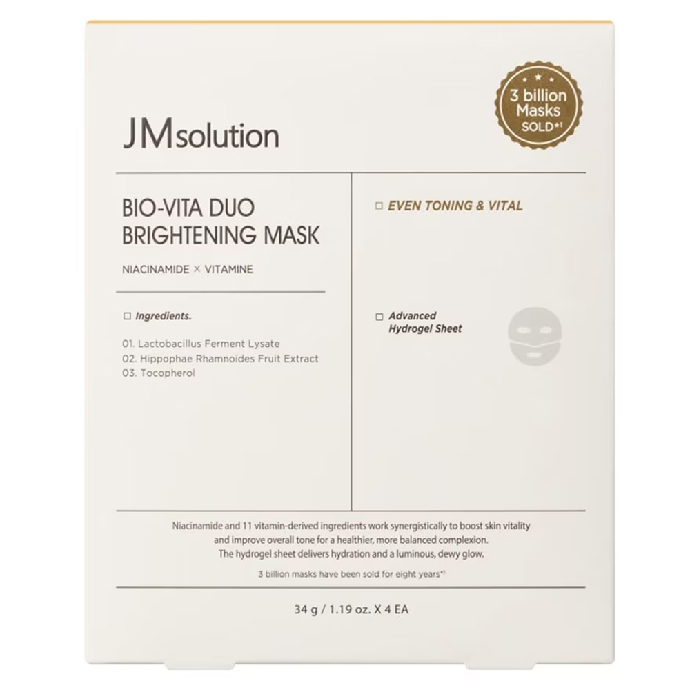 КОРОБКА Тающая гидрогелевая маска с ниацинамидом JMsolution Bio-Vita Duo Brightening Mask