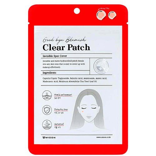 Точечные патчи от прыщей с центеллой и салициловой кислотой Mizon Good Bye Blemish Clear Patch