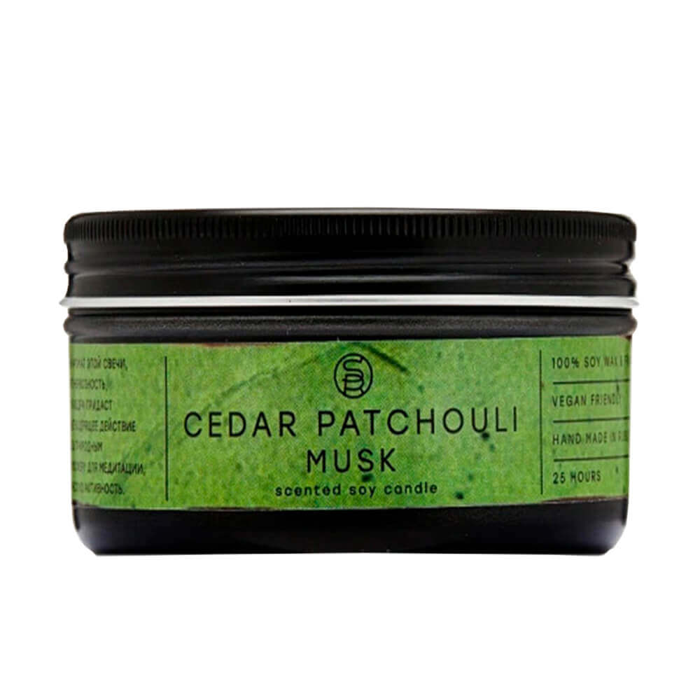 Соевая свеча с эфирными маслами кедра и пачули Spirit Rituals Cedar Patchouli Musk Scented Soy Candle - 100 г