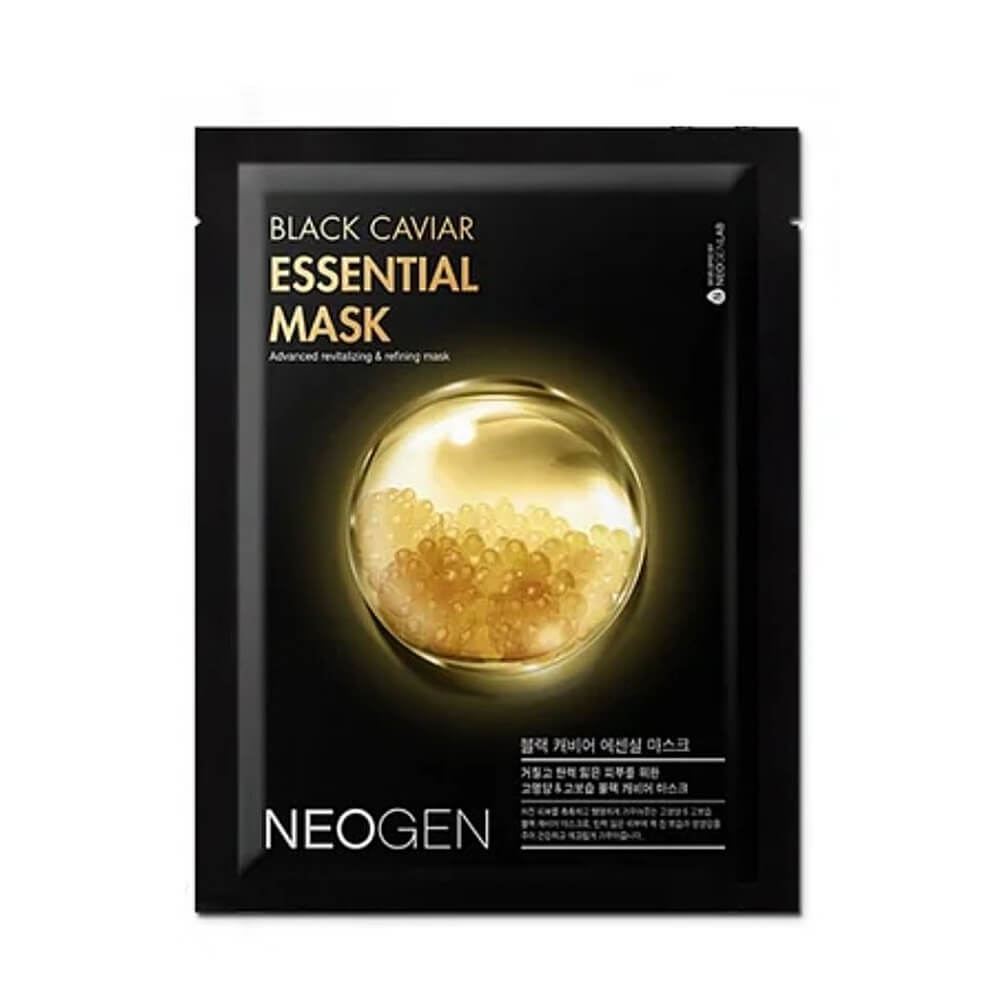 Тканевая маска для упругости кожи с черной икрой Neogen Dermalogy Black Caviar Essential Mask