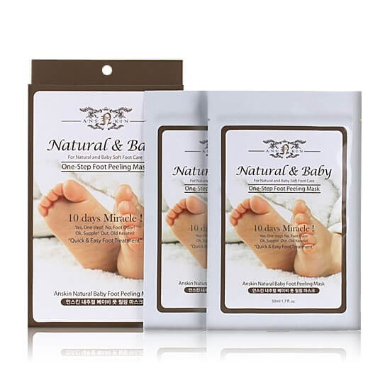 Пилинг-маска для ног Anskin Natural Baby Foot Peeling Mask