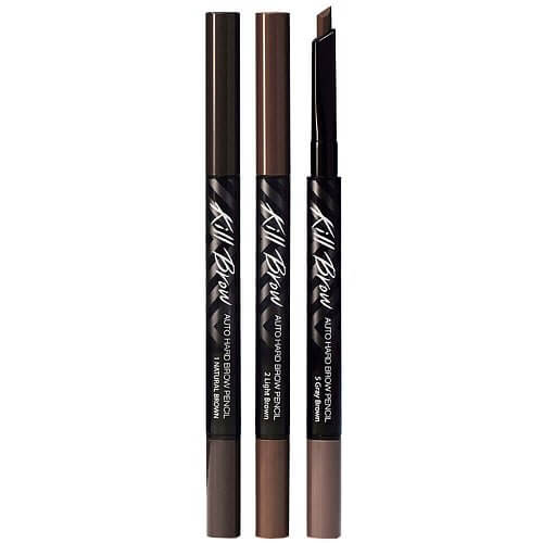 Автоматический карандаш для бровей с щёточкой CLIO Kill Brow Auto Hard Brow Pencil
