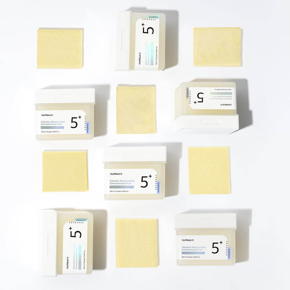 Осветляющие витаминные пэды с ниацинамидом numbuzin No.5 Vitamin-Niacinamide Concentrated Pad