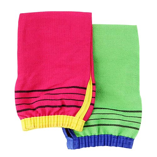 Двусторонняя отшелушивающая мочалка-рукавица для тела из вискозы Body Glove Towel Sponge For Body