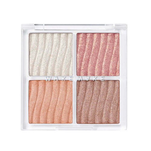 Палетка хайлайтеров с эффектом влажного сияния WAKEMAKE Glow Contouring Highlighter Palette
