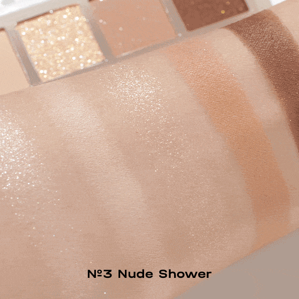 Компактная нюдовая палетка теней для век Unleashia Mood Shower Face Palette
