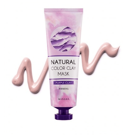 Смываемые маски для лица Missha Natural Color Clay Mask Firming - Сиреневая маска