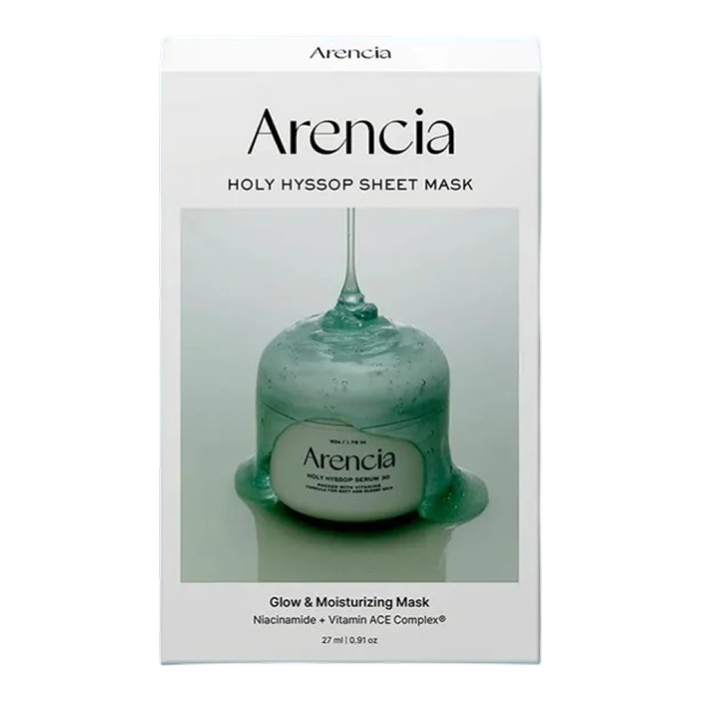 КОРОБКА Увлажняющая тканевая маска Arencia Holy Hyssop Sheet Mask