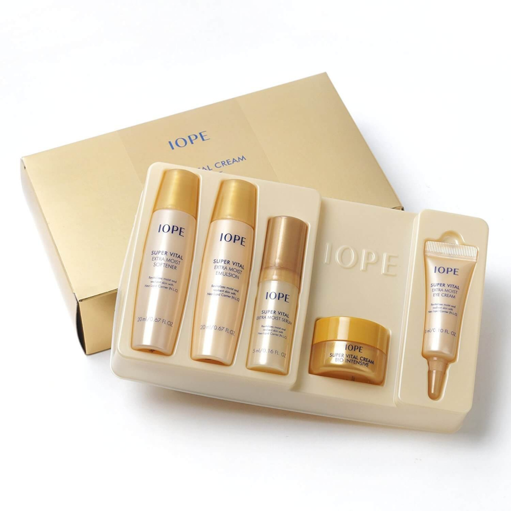 Антивозрастной увлажняющий набор миниатюр IOPE Super Vital Special Gift Rich 5 Items