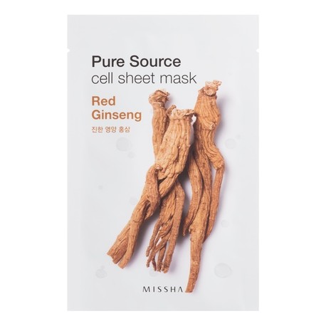Тканевые маски Missha Pure Source Cell Sheet Mask Red Ginseng - Красный женьшень