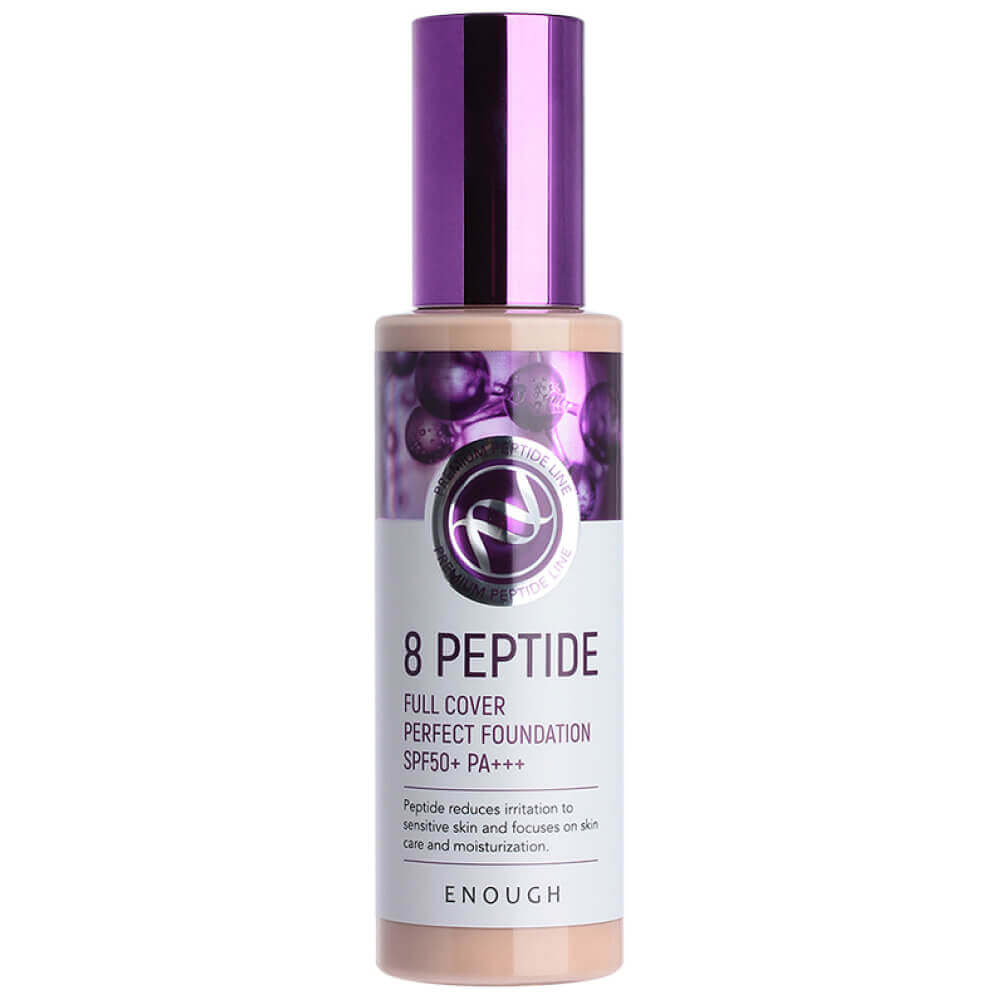 Тональный крем с пептидами Enough﻿ 8 Peptide Full Cover Perfect Foundation SPF50+ PA+++