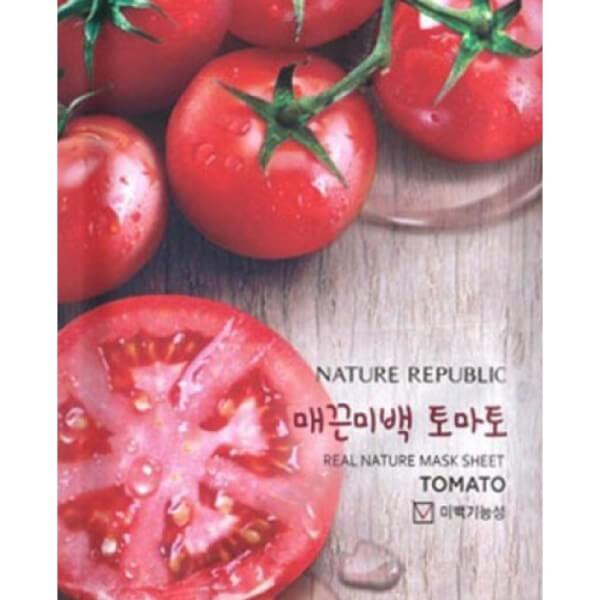Тканевые маски для лица с органическими экстрактами Nature Republic Real Nature Mask Sheet - С томатом (Tomato)