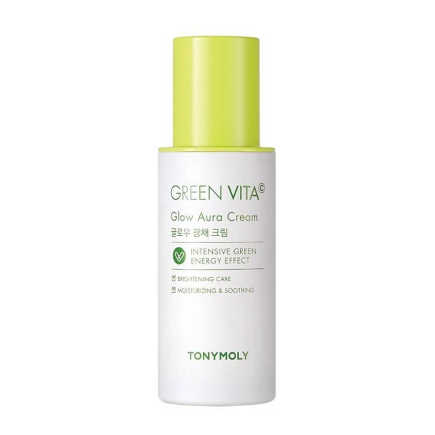 

Крем для лица с витамином C и исландским мхом Tony Moly Green Vita C Glow Aura Cream