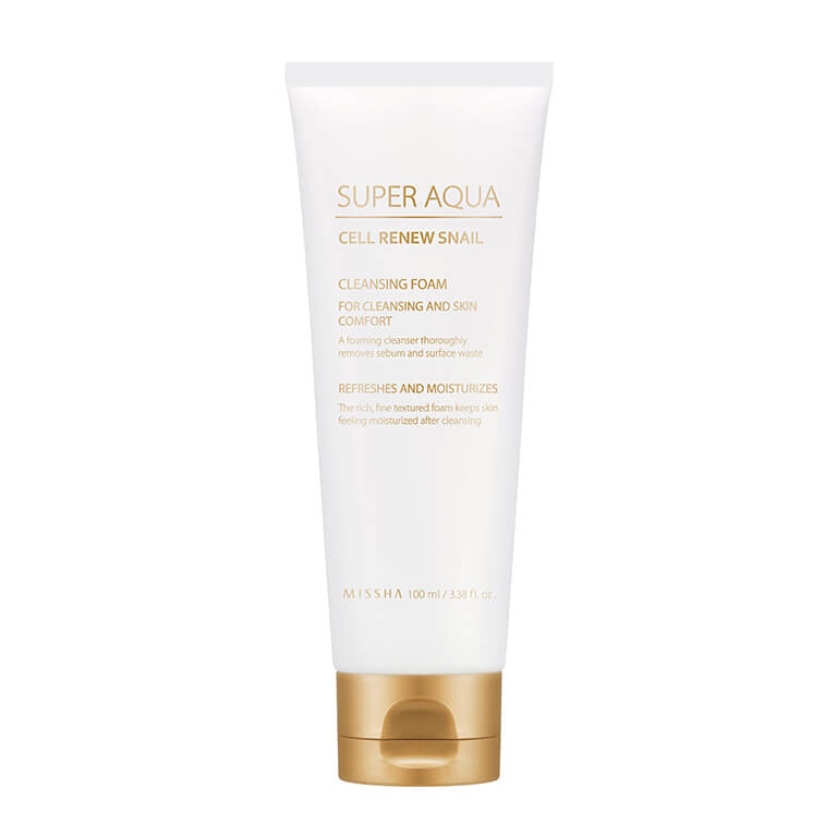 Пенка для умывания с улиточным экстрактом Missha Super Aqua Cell Renew Snail Cleansing Foam