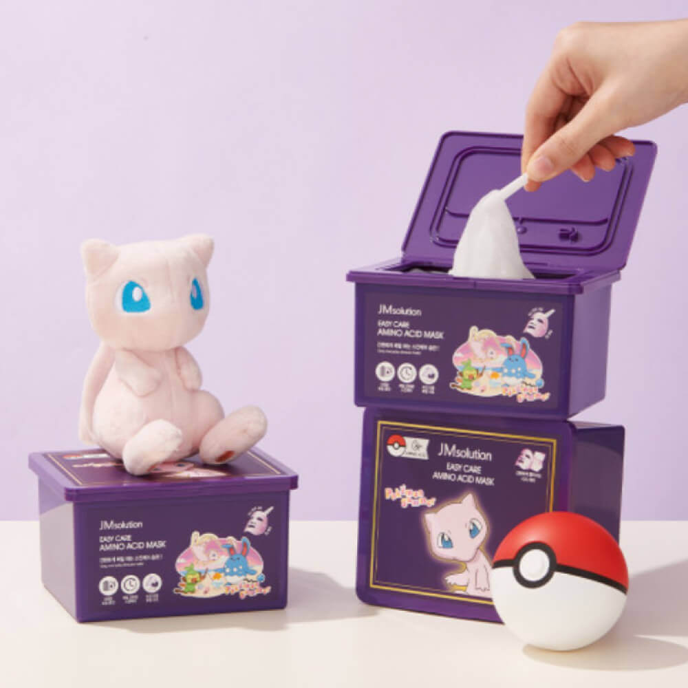 Набор тканевых масок с аминокислотами JMsolution Easy Care Amino Acid Mask Pokemon Summer