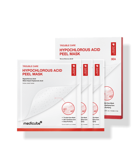 КОРОБКА Тканевая пилинг-маска с хлорноватистой кислотой medicube Hypochlorous Acid Peel Mask