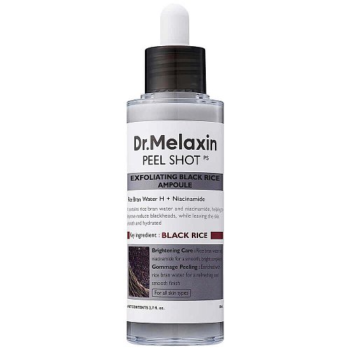 Пилинг сыворотка против чёрных точек Dr.Melaxin Peel Shot Exfoliating Black Rice Ampoule