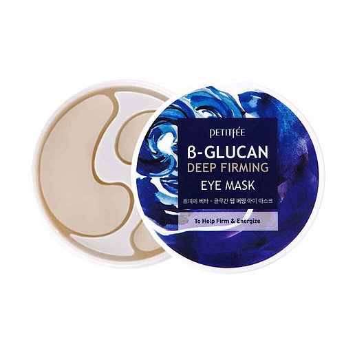 Укрепляющие тканевые патчи для глаз с бета-глюканом Petitfee B-Glucan Deep Firming Eye Mask