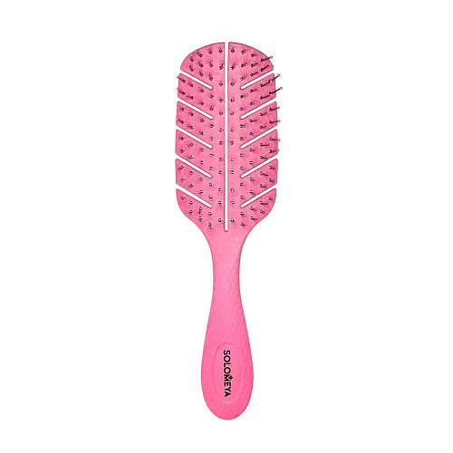 Маленькая массажная био-расчёска для волос Solomeya Scalp Massage Bio Hair Brush Mini Pink