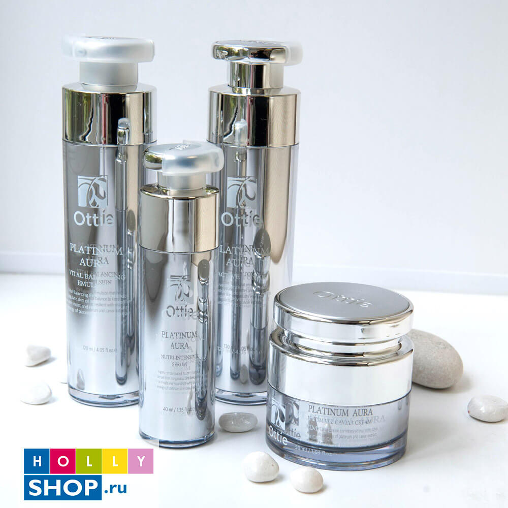 Капсульный премиум-крем с икрой и платиной Ottie Platinum Aura Ultimate Capsule Cream