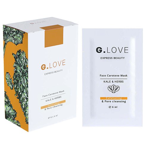 Глиняная маска для очищения пор с травами G.Love Face Carotene Mask Kale&Herbs