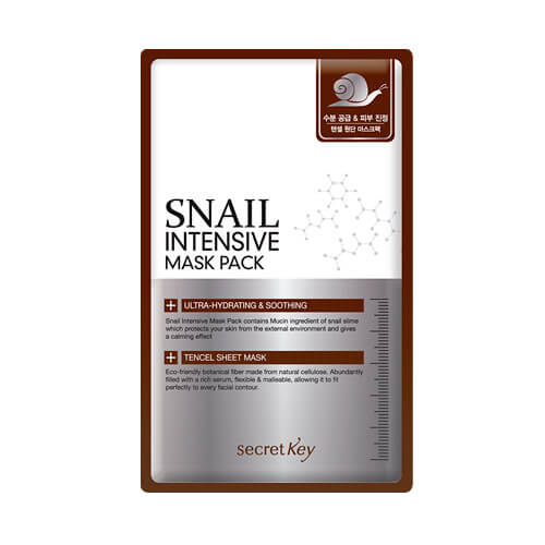 Листовая маска для лица с муцином улитки Secret Key Snail Intensive Mask Pack