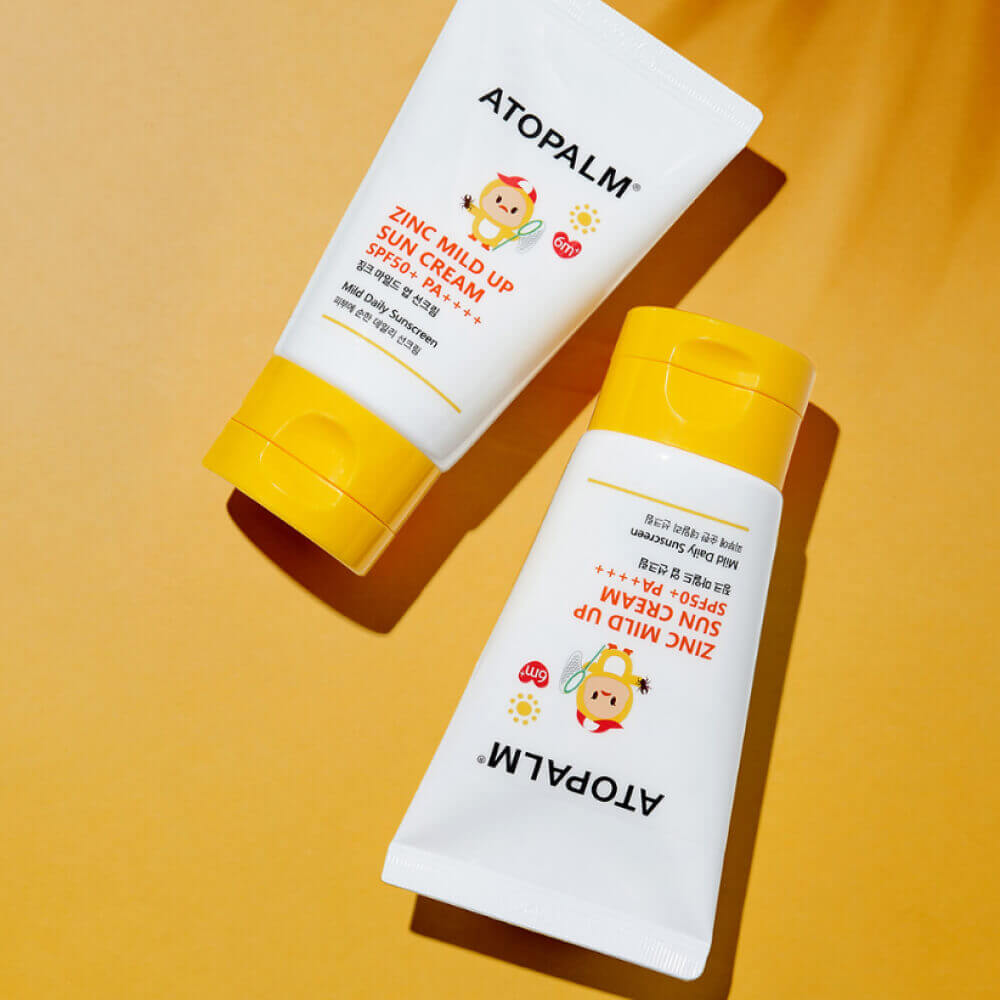 Минеральный солнцезащитный крем для детей Atopalm Zinc Mild Up Sun Cream SPF50+ PA++++