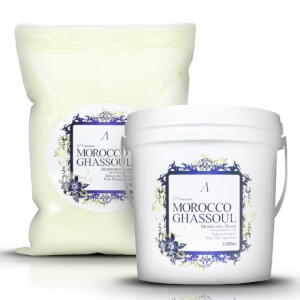 Альгинатная маска для жирной кожи с марокканской глиной Anskin Premium Morocco Ghassoul Modeling Mask - 1 кг (пакет)