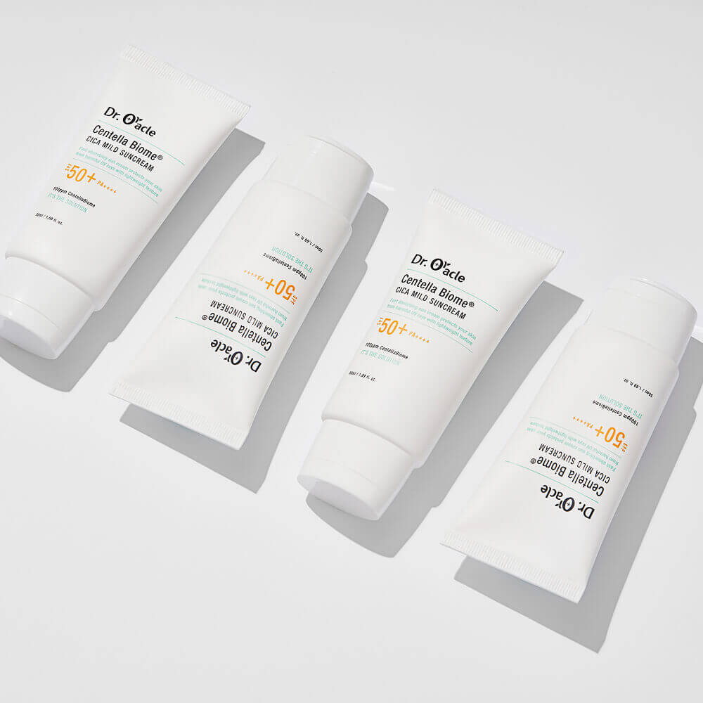 Солнцезащитный крем для чувствительной кожи Dr.Oracle Centella Biome Cica Mild Suncream SPF50+ PA++++