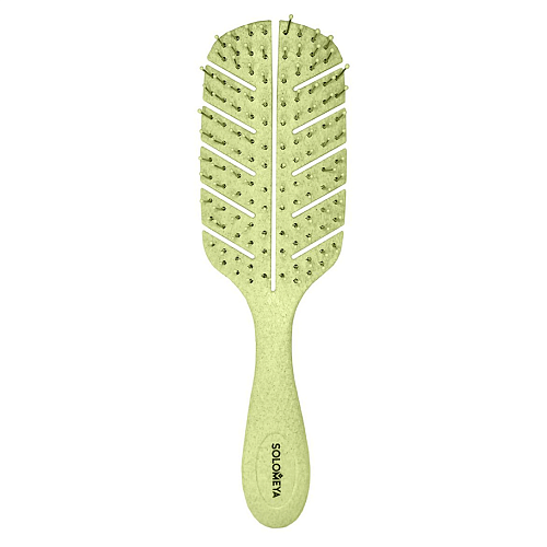 Массажная био-расчёска для волос Solomeya Scalp Massage Bio Hair Brush Green