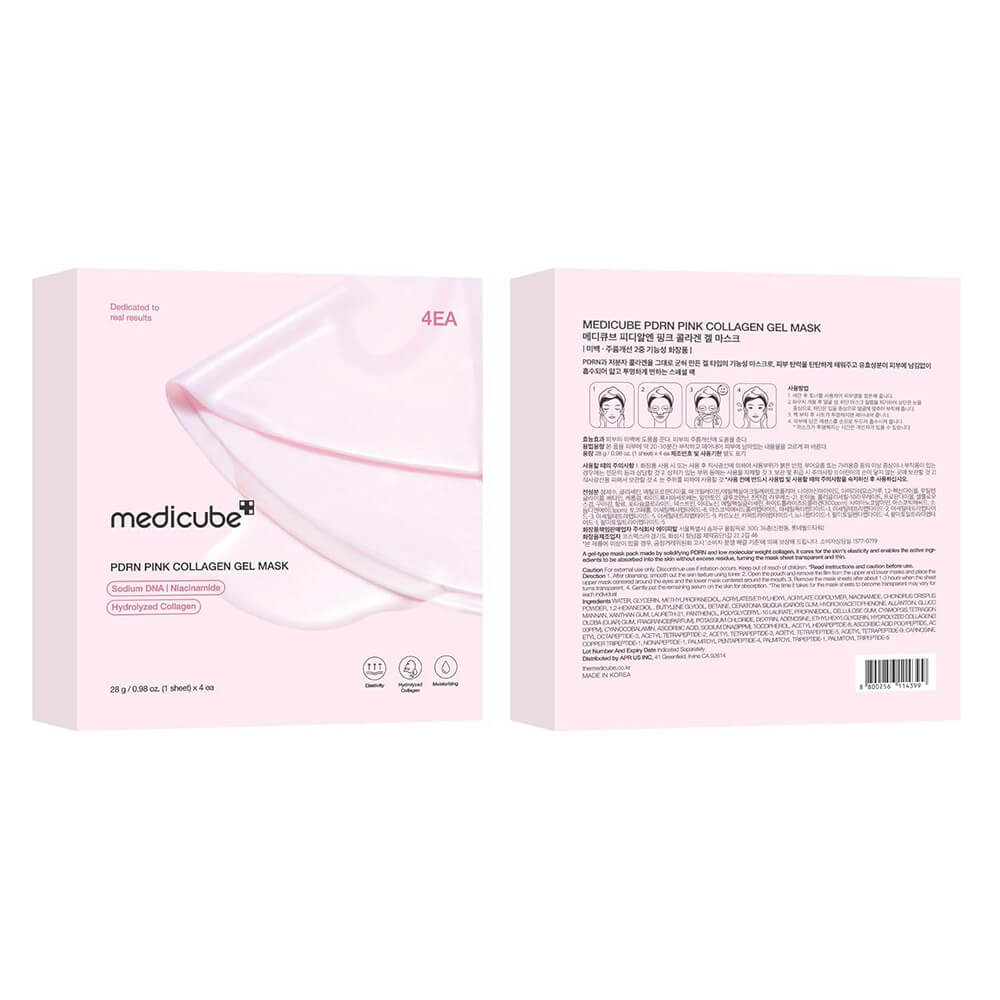 КОРОБКА Гидрогелевая маска с ПДРН и коллагеном medicube PDRN Pink Collagen Gel Mask