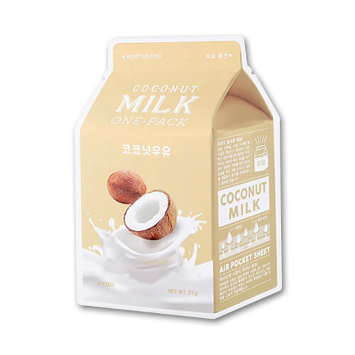Молочные тканевые маски  A'PIEU Milk One Pack  (С экстрактом кокоса)