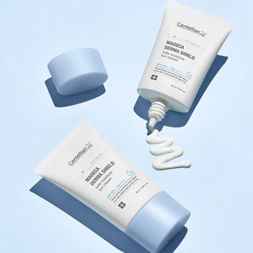 Солнцезащитный крем для лица Centellian24 Madeca Derma Shield Safe Moisture Sun Cream SPF50+ PA++++
