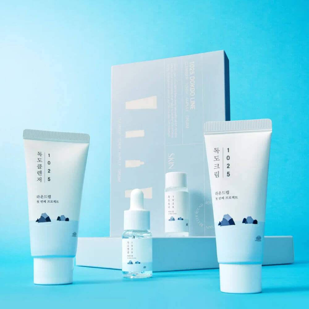 Набор миниатюр с морской водой Round Lab Travel-Friendly Mini Skincare Kit 1025 Dokdo