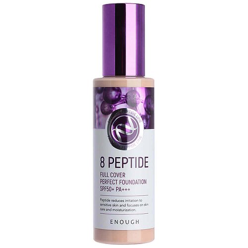 Тональный крем с пептидами Enough 8 Peptide Full Cover Perfect Foundation SPF50+ PA+++