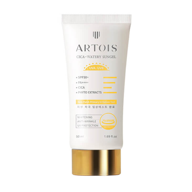 Солнцезащитный гель для чувствительной кожи 1004 Laboratory Artois Cica-Watery Sun Gel SPF50+ PA++++