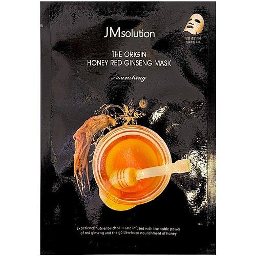 Питательная тканевая маска с мёдом и красным женьшенем JMsolution The Origin Honey Red Ginseng Mask