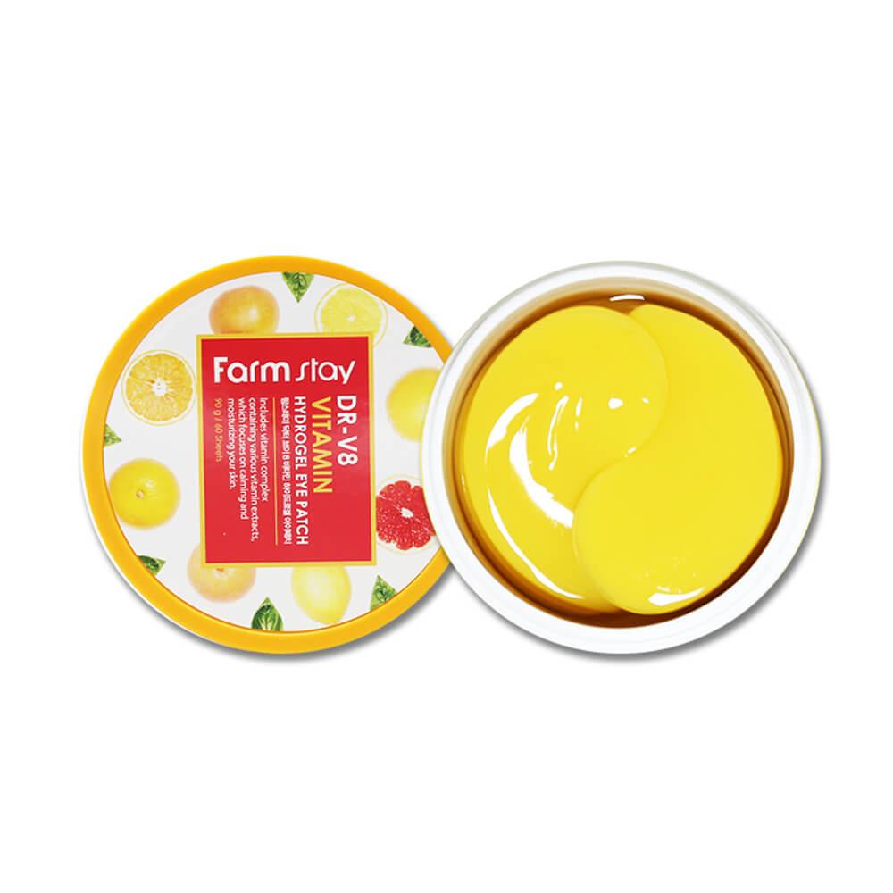 Витаминные гидрогелевые патчи для области вокруг глаз FarmStay DR-V8 Vitamin Hydrogel Eye Patch
