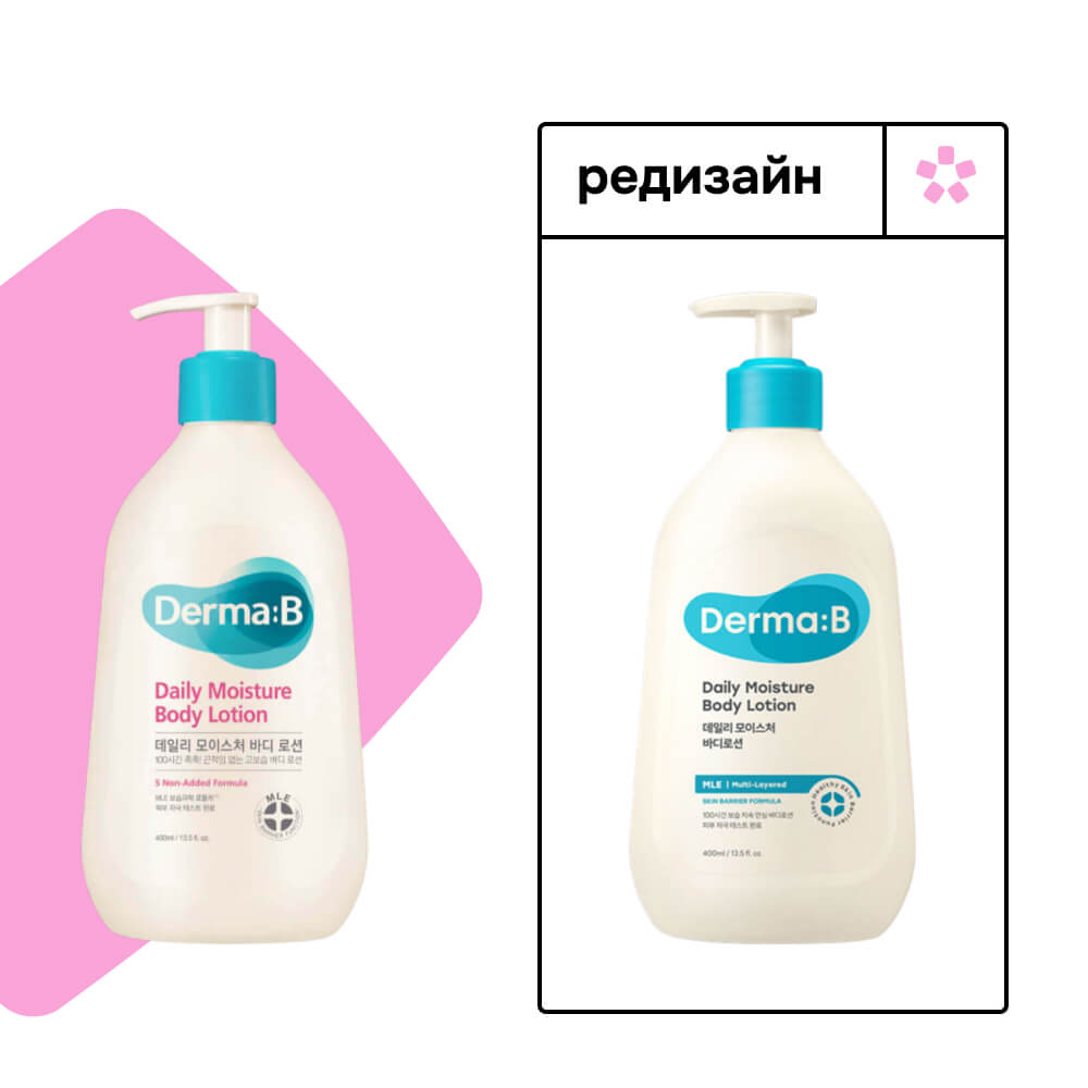 Ламеллярный увлажняющий лосьон для тела Derma:B Daily Moisture Body Lotion