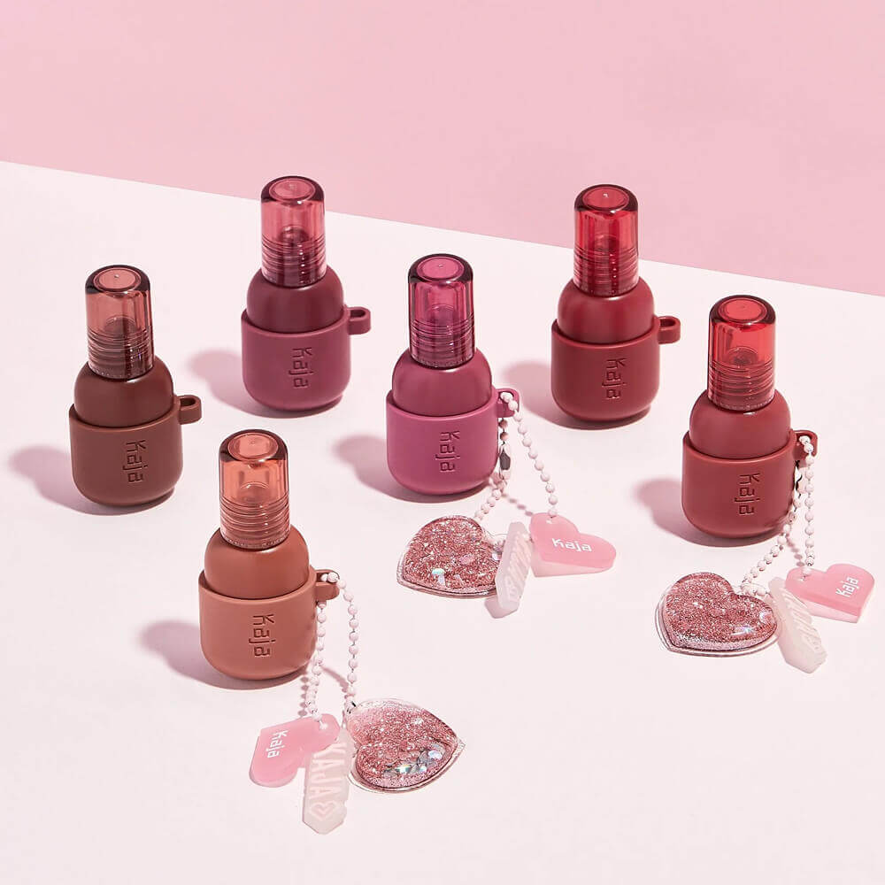 Тинт для макияжа губ и щёк Kaja Jelly Charm Glazed Lip Stain & Blush With Keychain