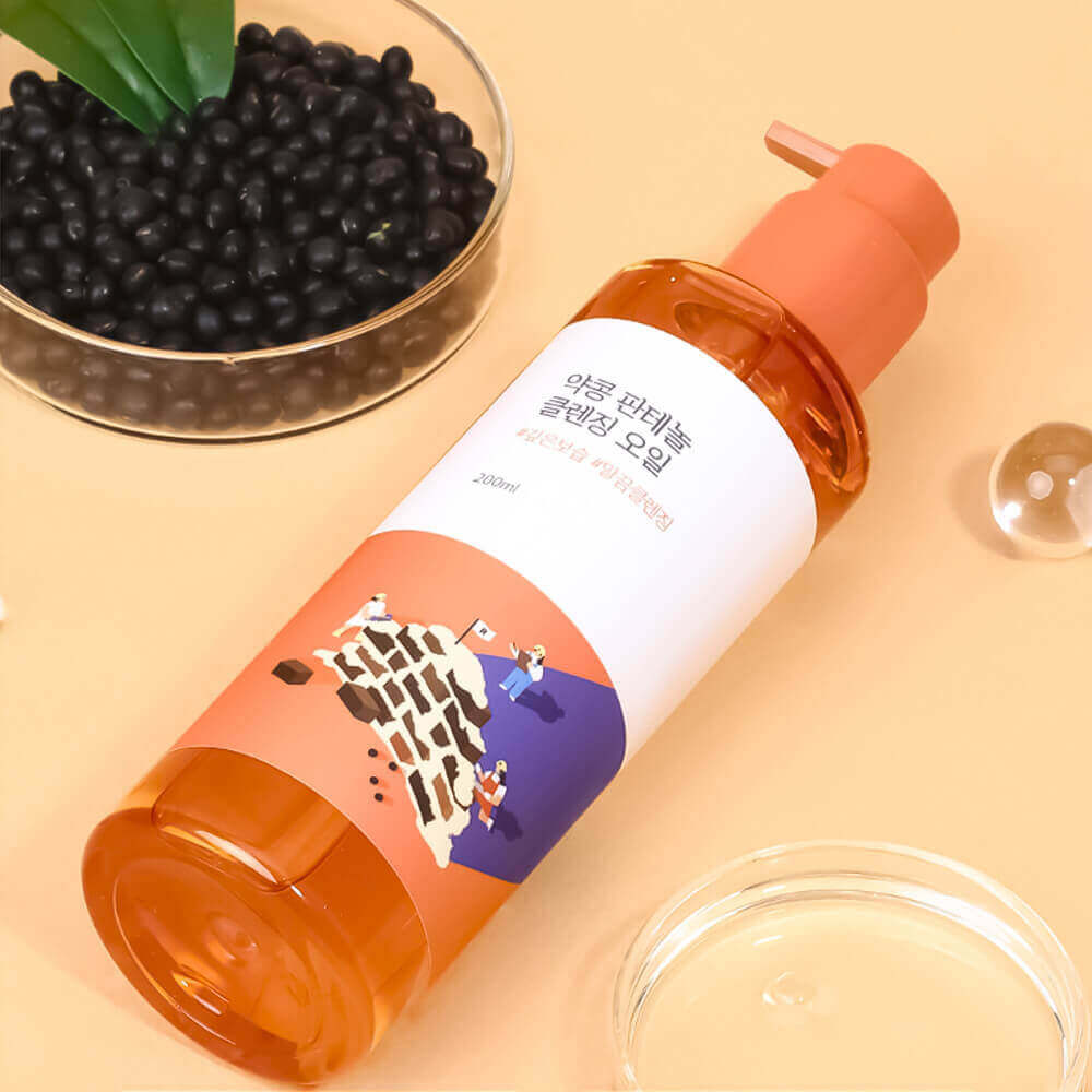 Гидрофильное масло с чёрной соей и пантенолом Round Lab Soybean Panthenol Cleansing Oil