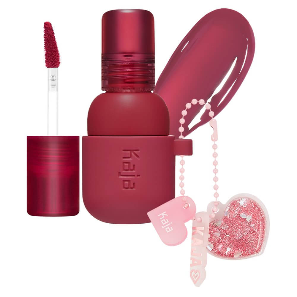 Бальзам для макияжа губ и щёк Kaja Jelly Charm Glazed Lip Stain & Blush With Keychain 02 Squeeze Guava