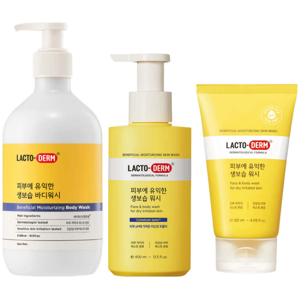 Гель для душа с комплексом пробиотиков LACTODERM Beneficial Moisturizing Skin Wash