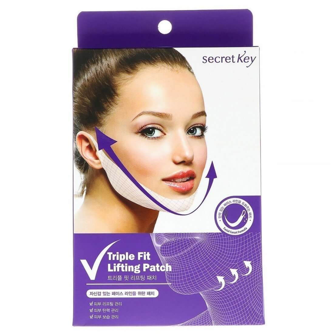 Лифтинг-маска для коррекции овала лица Secret Key Triple Fit Lifting Patch