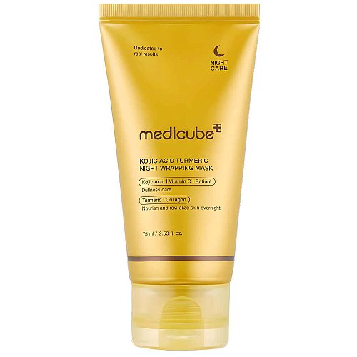 Ночная маска-плёнка с ретинолом и витамином С medicube Kojic Acid Turmeric Night Wrapping Mask