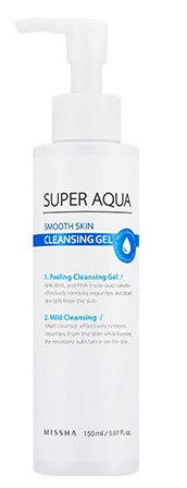 Очищающий гель для умывания с кислотами Missha Super Aqua Skin Smooth Cleansing Gel