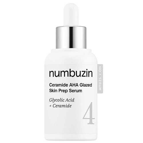 Обновляющая сыворотка с кислотами numbuzin No.4 Ceramide AHA Glazed Skin Prep Serum