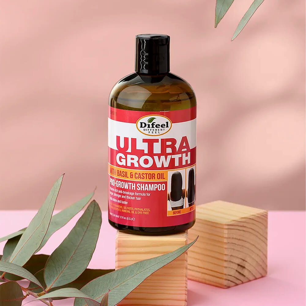 Шампунь активирующий рост волос с базиликом Difeel Ultra Growth Basil-Castor Shampoo Шампунь активирующий рост волос с базиликом Difeel Ultra Growth Basil-Castor Shampoo